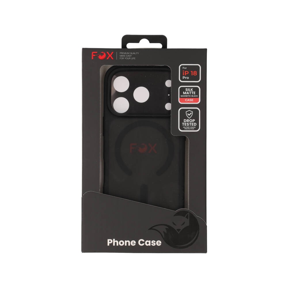เคส FOX iPhone 18 Pro Silk Matte Magnetic Black