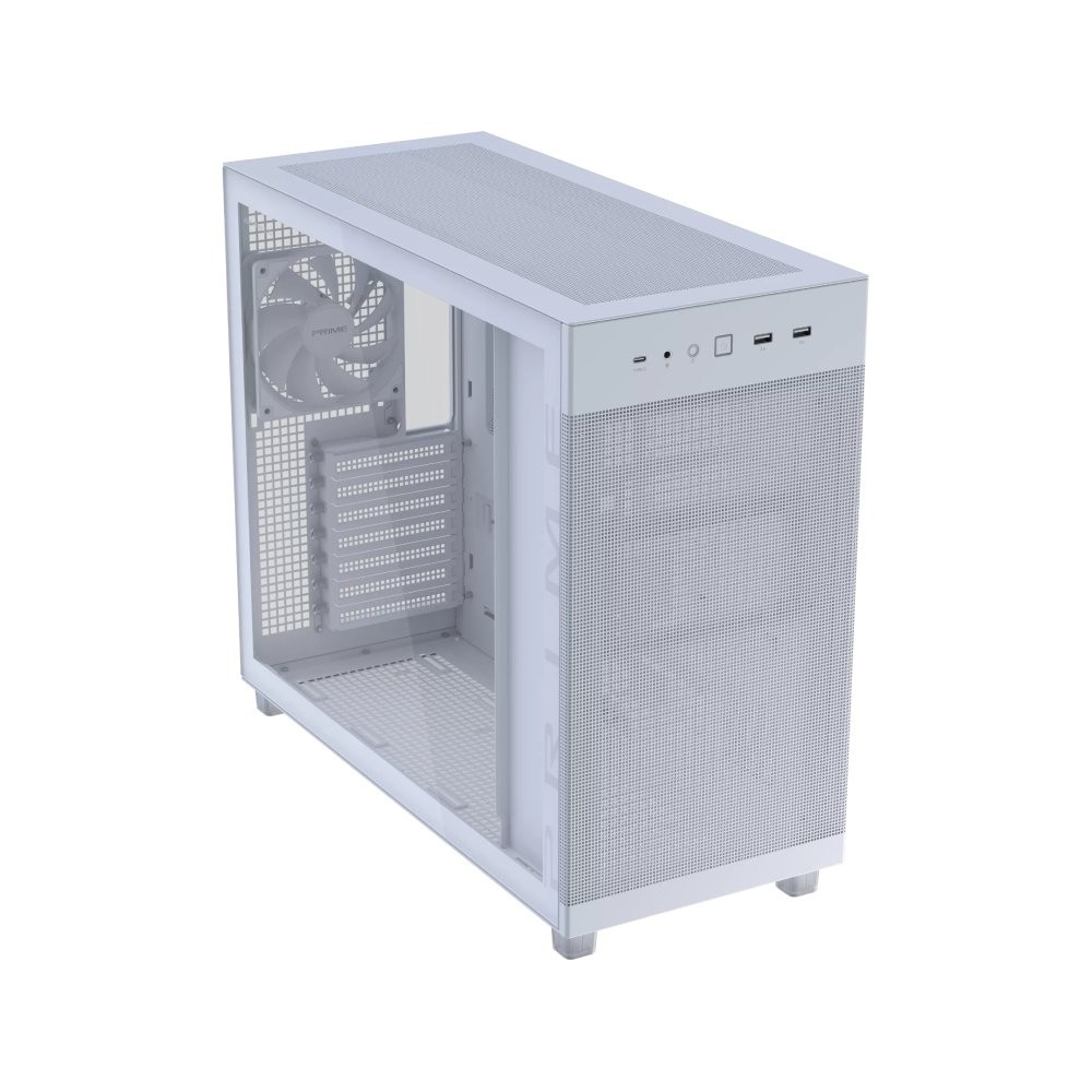 เคสคอมพิวเตอร์ ASUS Prime AP303 Tempered Glass Panel White