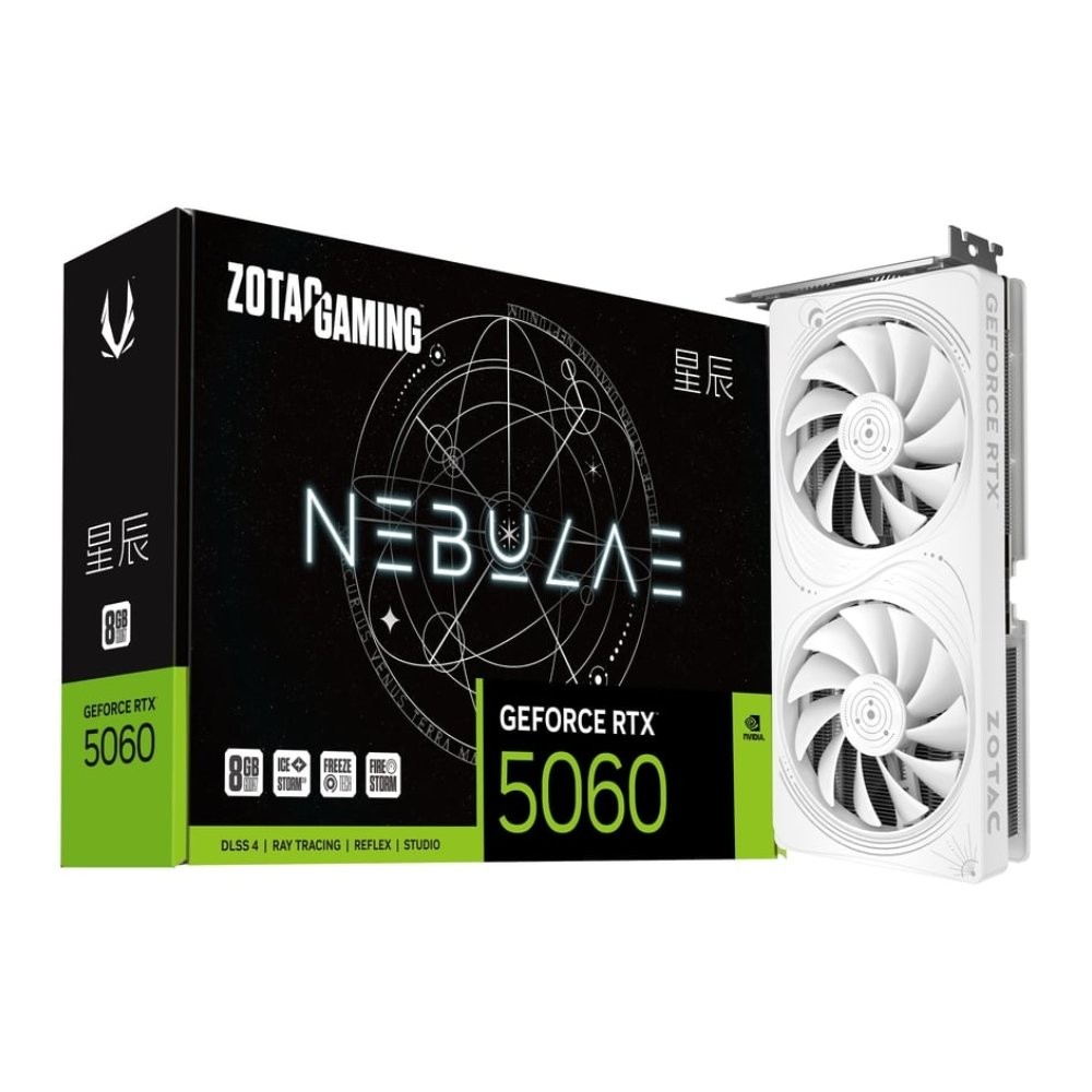 การ์ดจอ ZOTAC GAMING GeForce RTX 5060 8GB NEBULAE OC GDDR7 128-bit