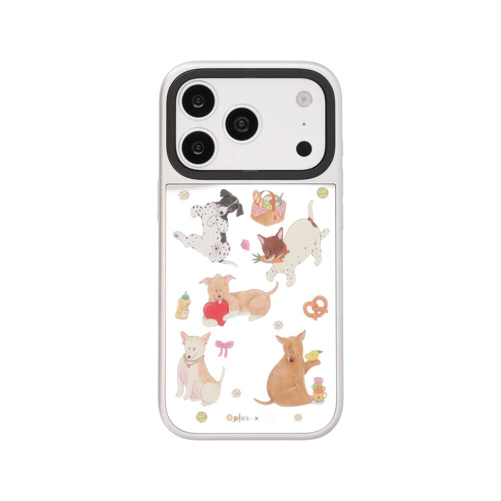 QPLUS X Gluta Story เคส iPhone 18 Pro Playful Gang Mirror Silver MagSafe
