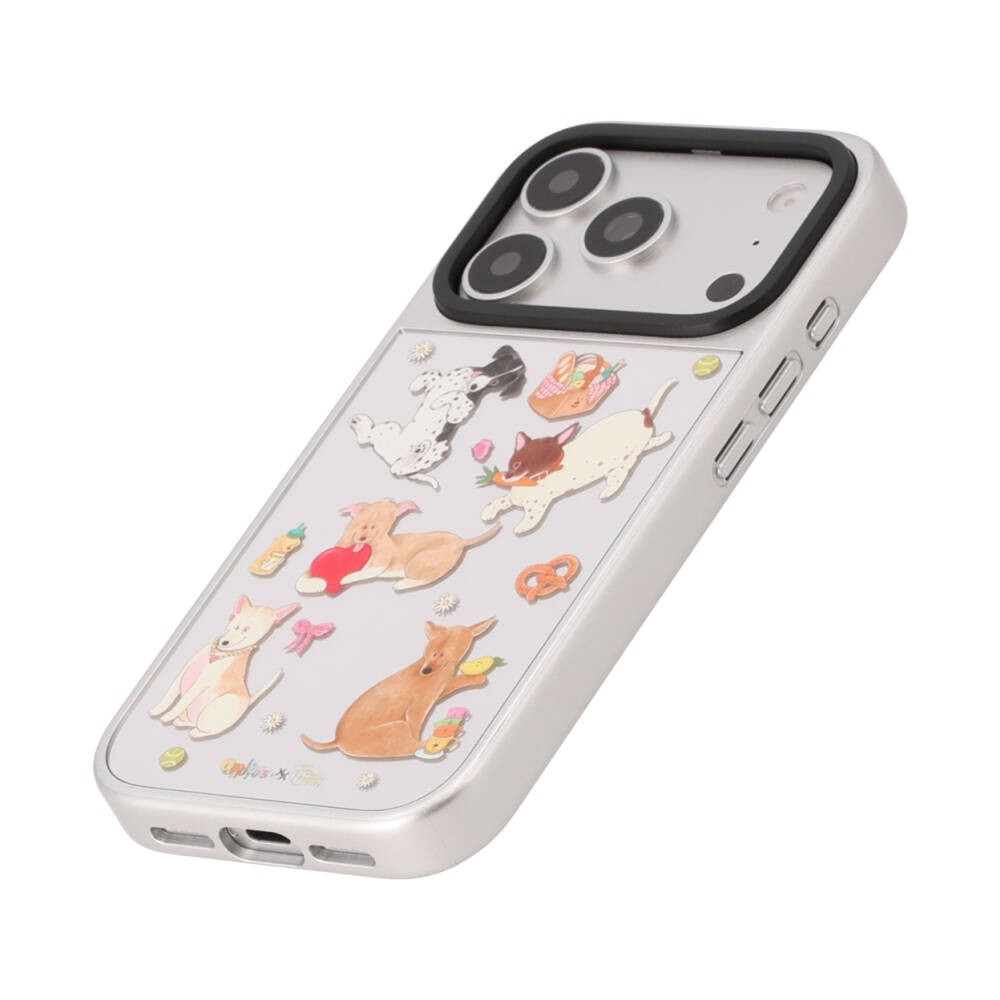 QPLUS X Gluta Story เคส iPhone 18 Pro Playful Gang Mirror Silver MagSafe
