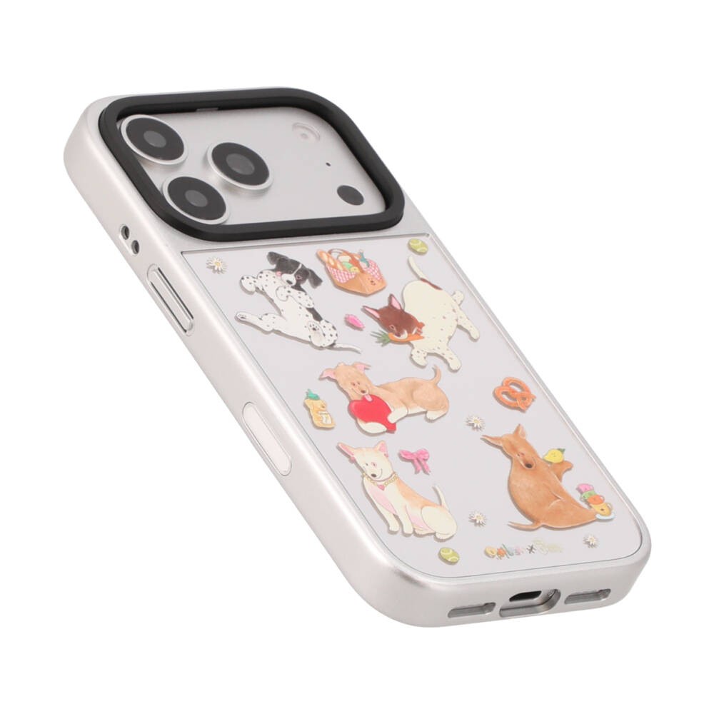 QPLUS X Gluta Story เคส iPhone 18 Pro Playful Gang Mirror Silver MagSafe