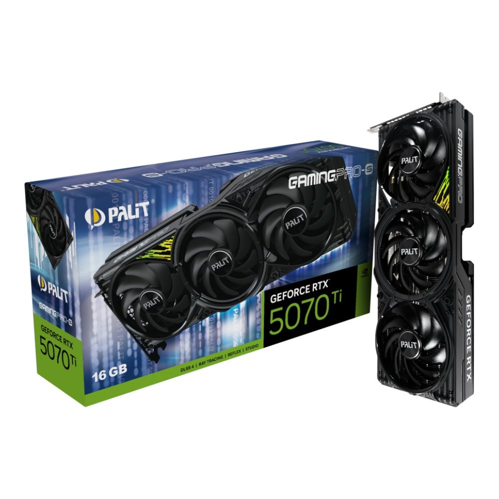 การ์ดจอ PALIT GeForce RTX 5070 Ti GamingPro-S 16GB GDDR7 256-bit