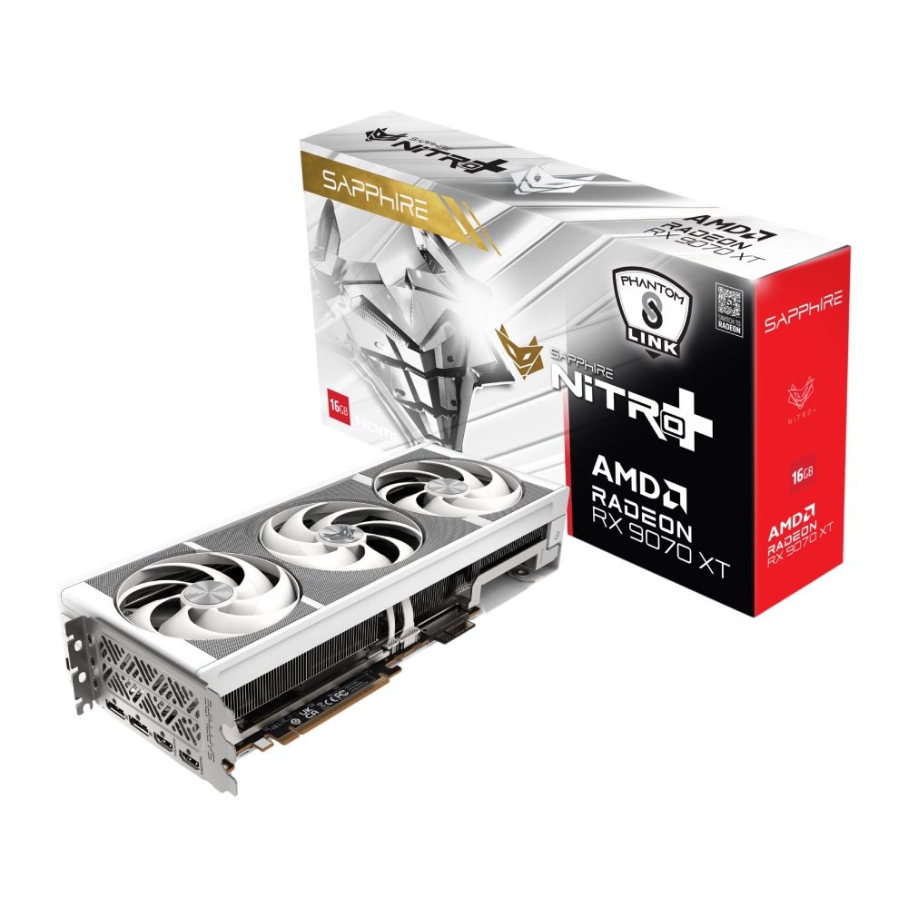 การ์ดจอ SAPPHIRE NITRO+ AMD Radeon RX 9070 XT OC PhantomLink Polar Edition 16GB GDDR6 256-bit