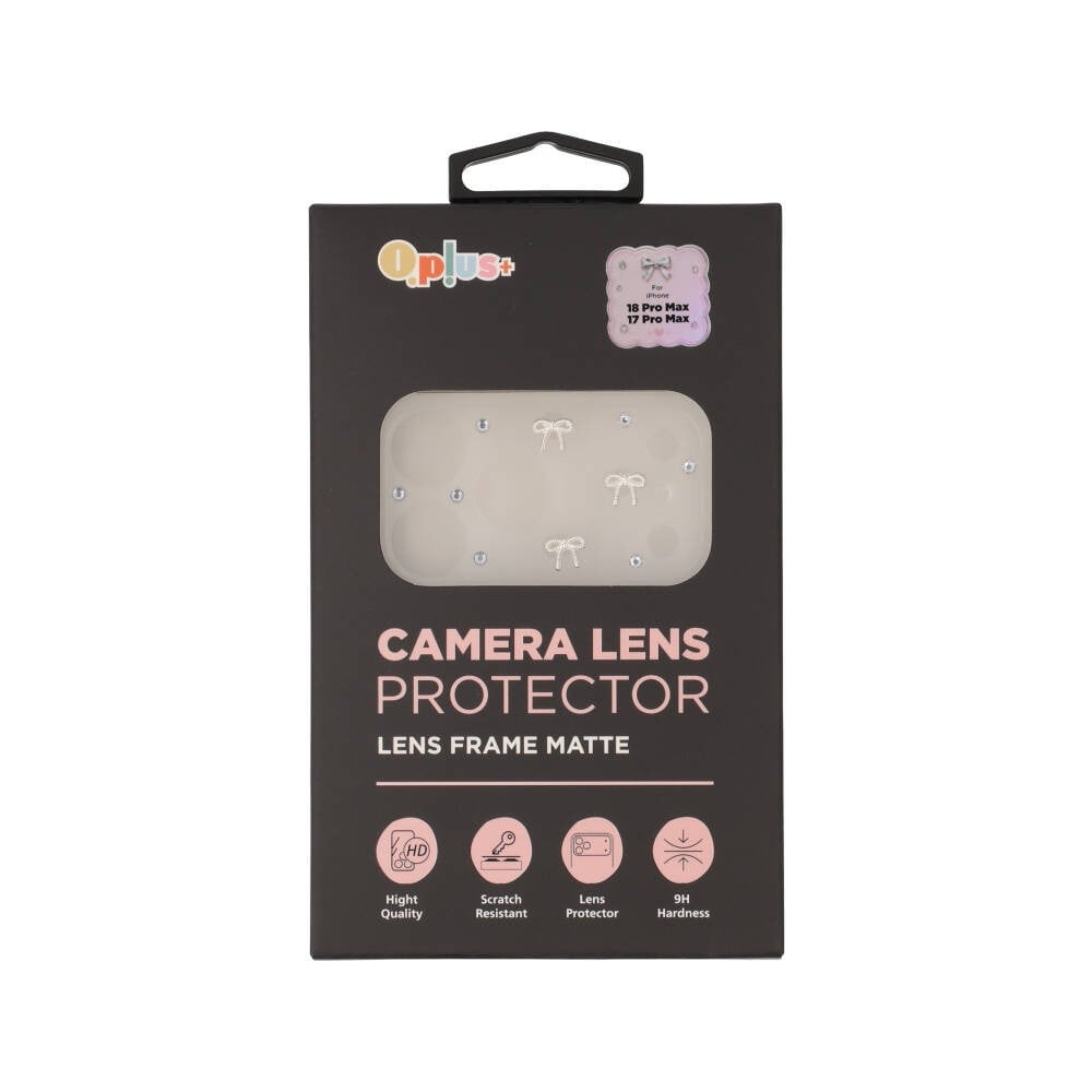 ฟิล์มกันรอยฐานกล้อง QPLUS iPhone 18 Pro Max/17 Pro Max Lens Frame Matte Ribbon Charm