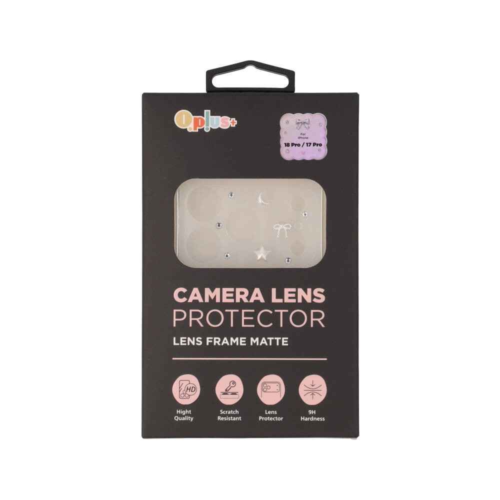 ฟิล์มกันรอยฐานกล้อง QPLUS iPhone 18 Pro/17 Pro Lens Frame Matte Ribbon Star