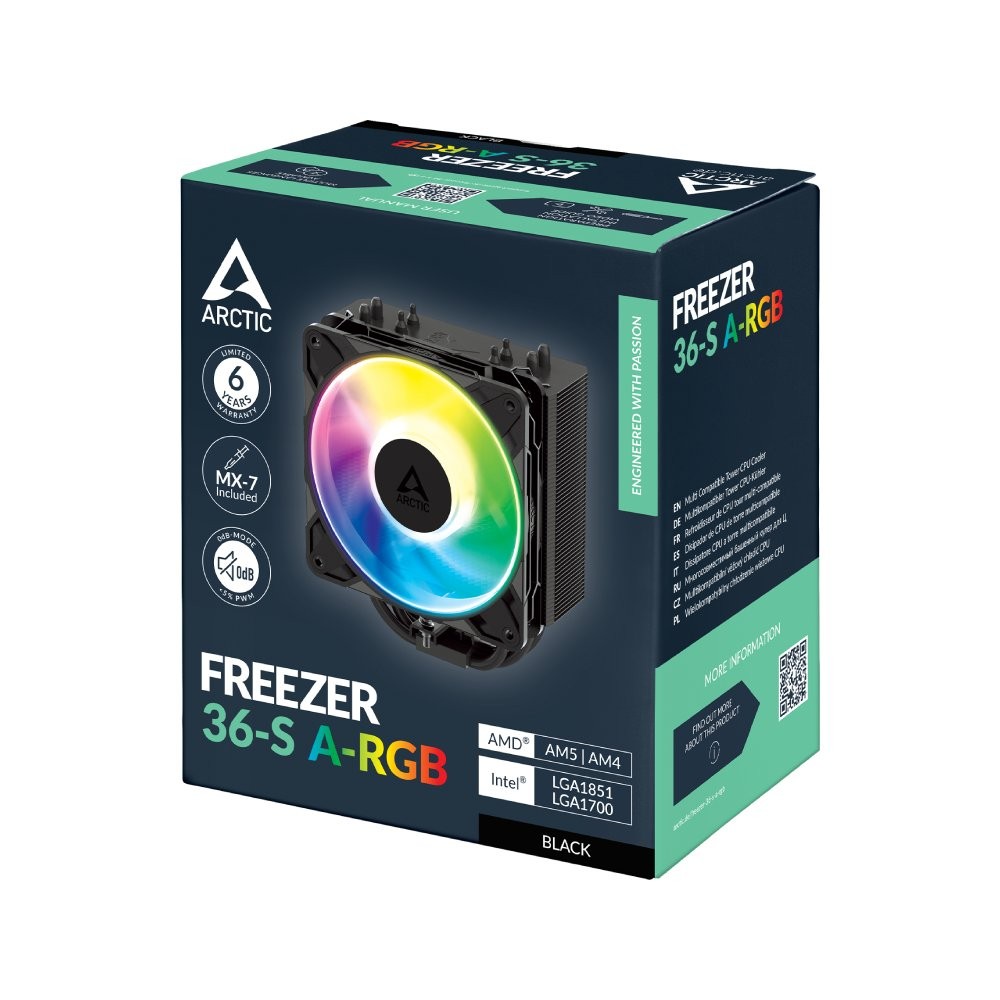 พัดลมซีพียู ARCTIC FREEZER 36-S A-RGB CPU Air Cooling Black