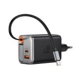 อะแดปเตอร์ MCDODO 67W 1C+1A Digital Display GaN Charger Built-in 65cm retractable USB-C Cable (A6703)