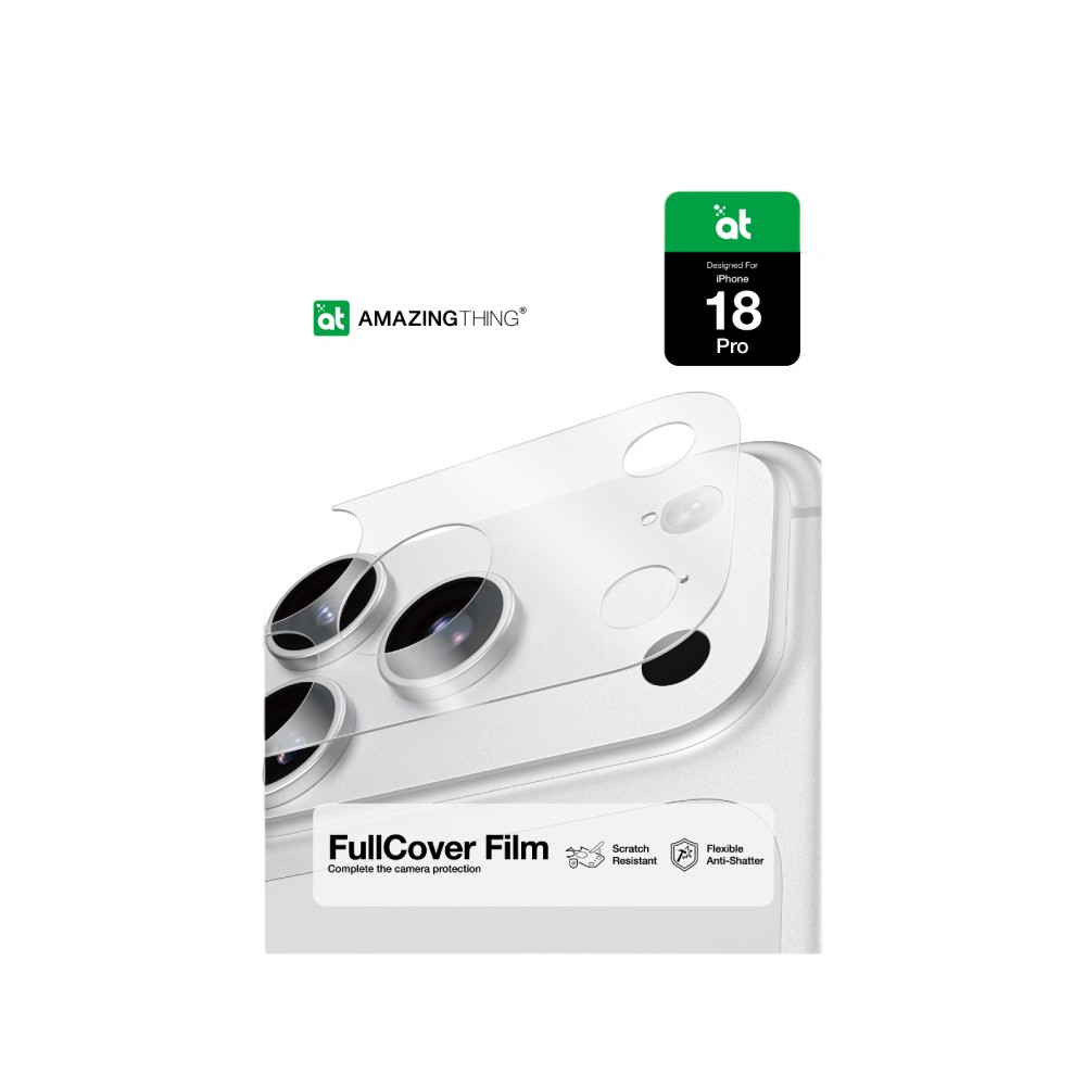 ฟิล์มกันรอยฐานกล้อง AMAZINGthing iPhone 18 Pro Camera Lens Module Protector Clear Matte