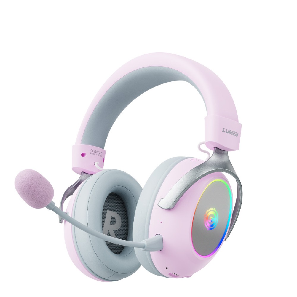 หูฟังเกมมิ่ง Neolution E-sport Gaming Headset LUMEN Tri-mode Pink