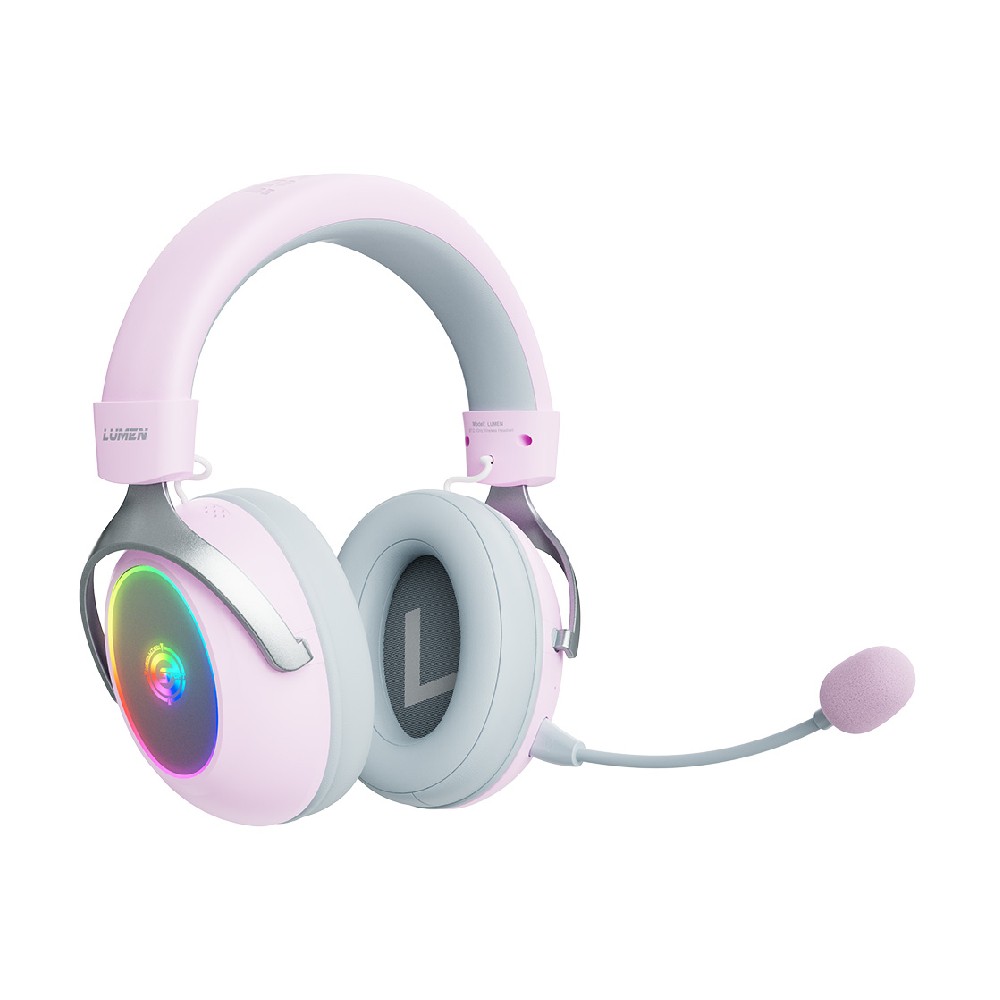 หูฟังเกมมิ่ง Neolution E-sport Gaming Headset LUMEN Tri-mode Pink
