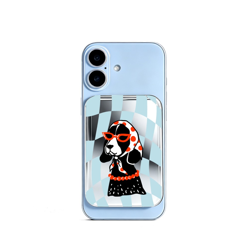 ซองใส่บัตรแม่เหล็ก FOX Mirror Card Holder Stand Fashion Pup