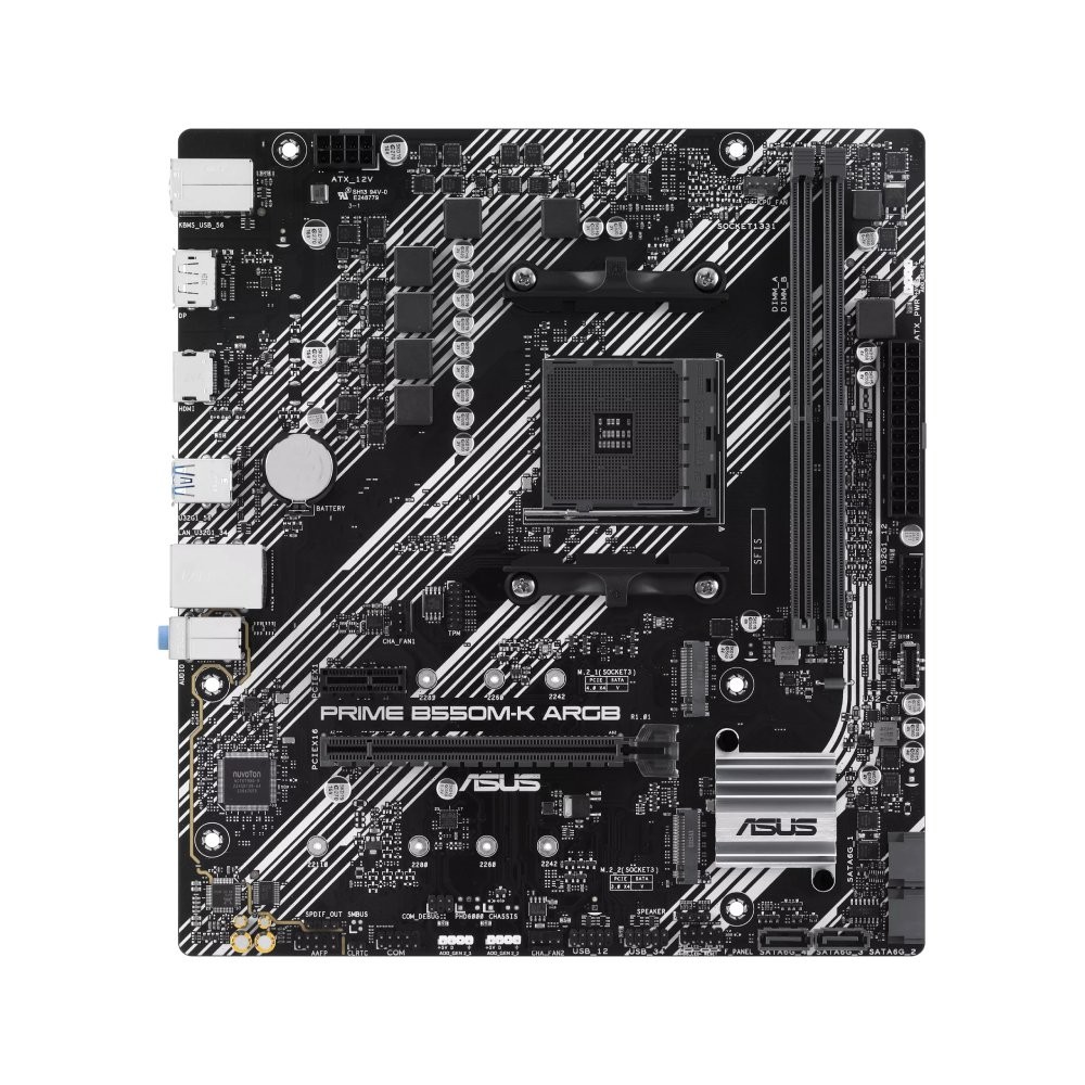 เมนบอร์ด ASUS PRIME B550M-K ARGB DDR4 AM4