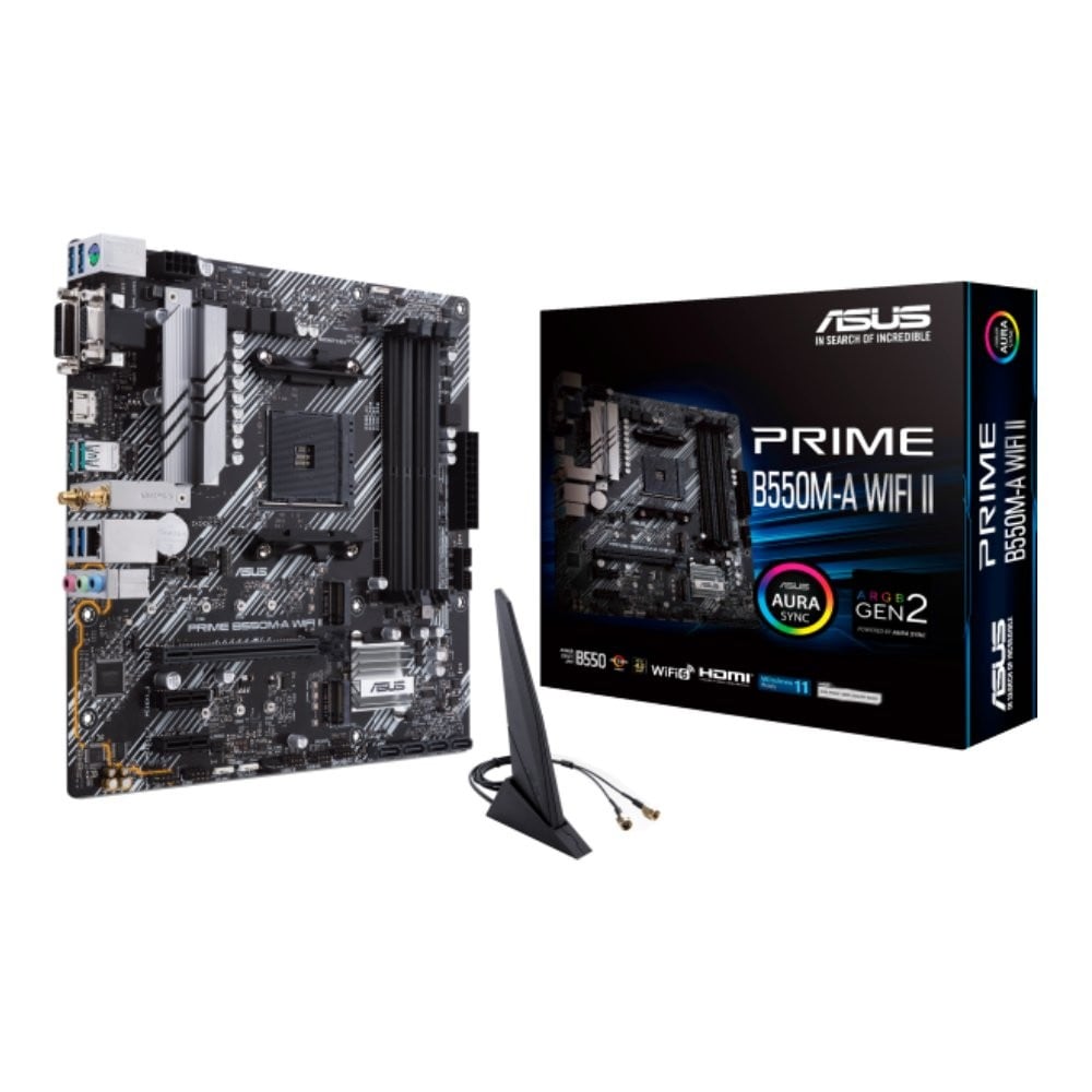 เมนบอร์ด ASUS PRIME B550M-A WIFI II DDR4 AM4