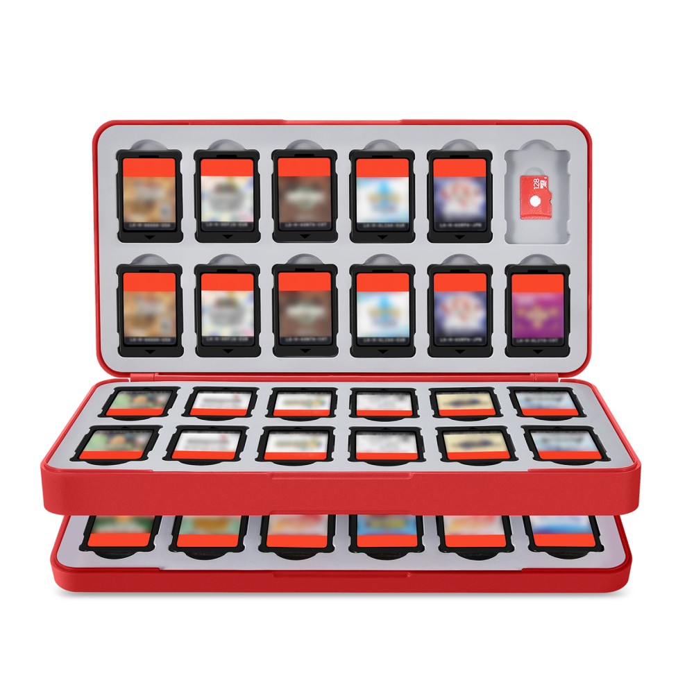 กล่องเก็บตลับเกม FUNLAB Switch Game Storage with 48 Card Slots - Red