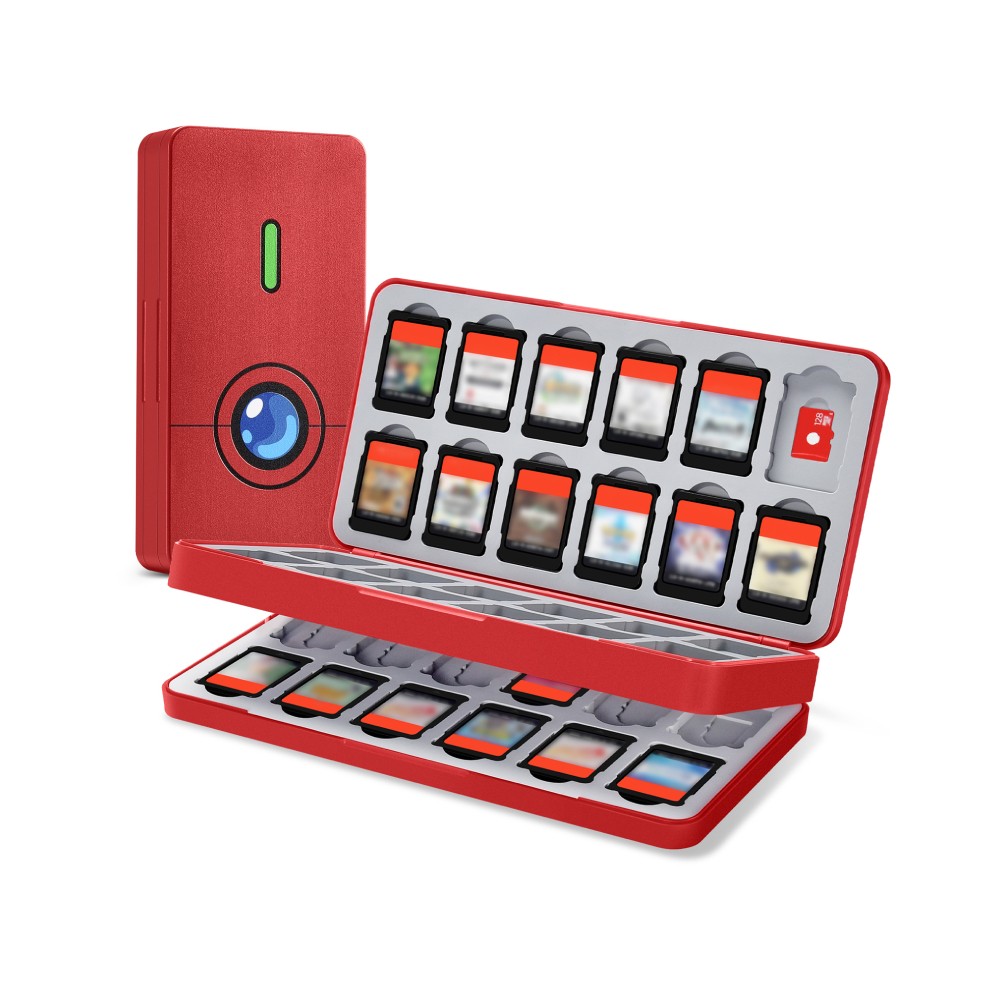 กล่องเก็บตลับเกม FUNLAB Switch Game Storage with 48 Card Slots - Red