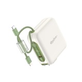 พาวเวอร์แบงค์ QPLUS 15000 mAh 20W Built-in Cable 1 Type-C/1 Lightning LED Display W1514 (CCC) Matcha