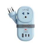 ปลั๊กไฟ Anitech TIS Travel Plug 2200W 1Socket 1.2M USB:1A+2C 17W H9313-Bl (EV)