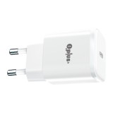 อะแดปเตอร์ QPLUS Wall USB Charger 1 USB-C (PD20W) GaN White (AG-201) (TISI)