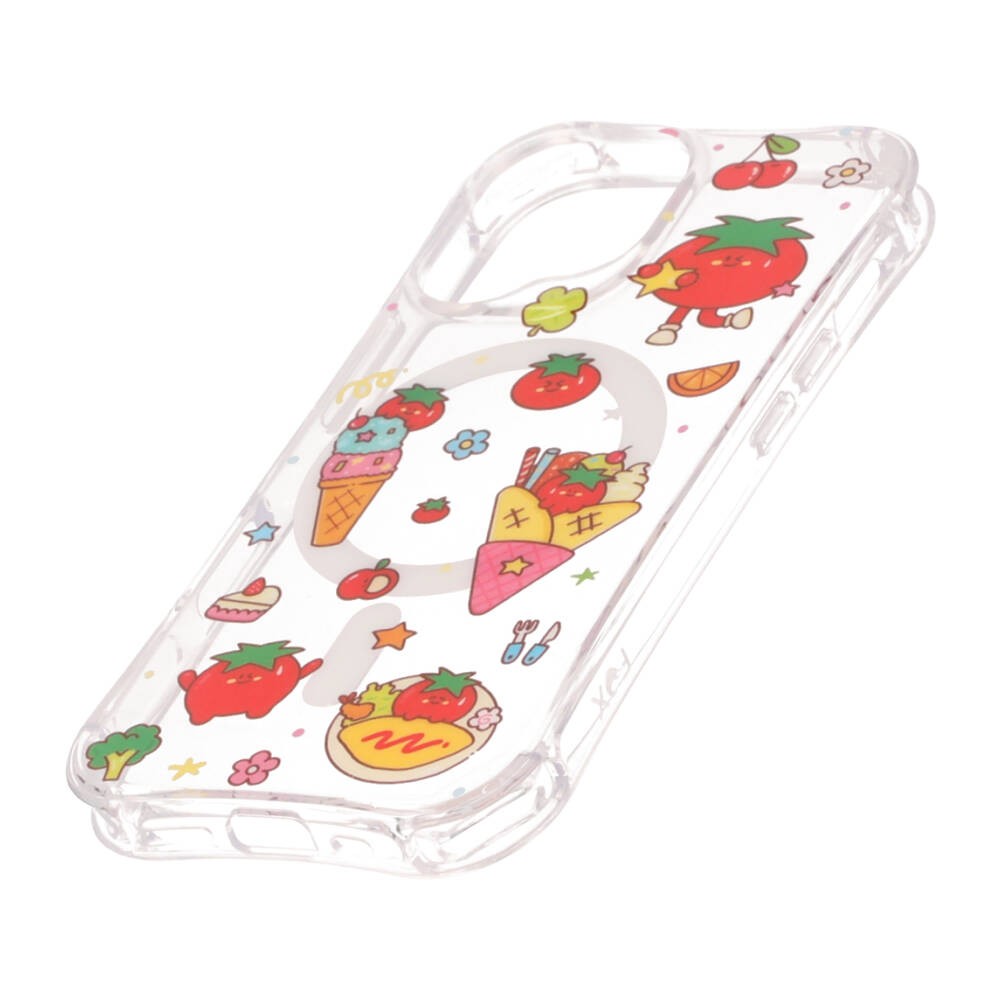 FOX x PLEASENJOY เคส iPhone 12 Pro/13 Pro/14 Pro/15 Pro/16 Pro Happy Tomato Uni Clear