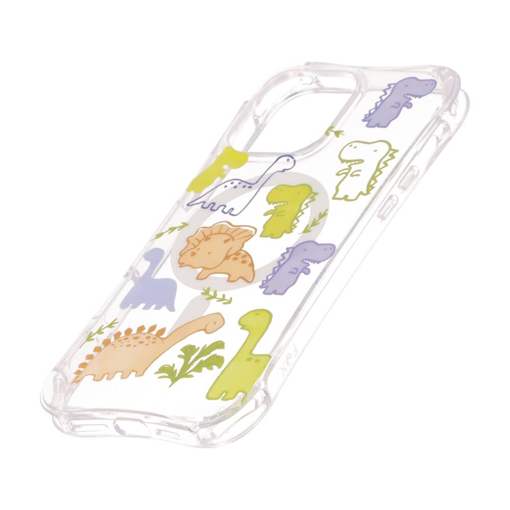 FOX เคส iPhone 12 Pro Max/13 Pro Max/14 Pro Max/15 Pro Max/16 Pro Max Dino Friends Uni Clear
