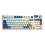 คีย์บอร์ดเกมมิ่ง AULA Gaming Keyboard F98PRO V3 (BLUE/WHITE/PINK) Bloomfield Switch