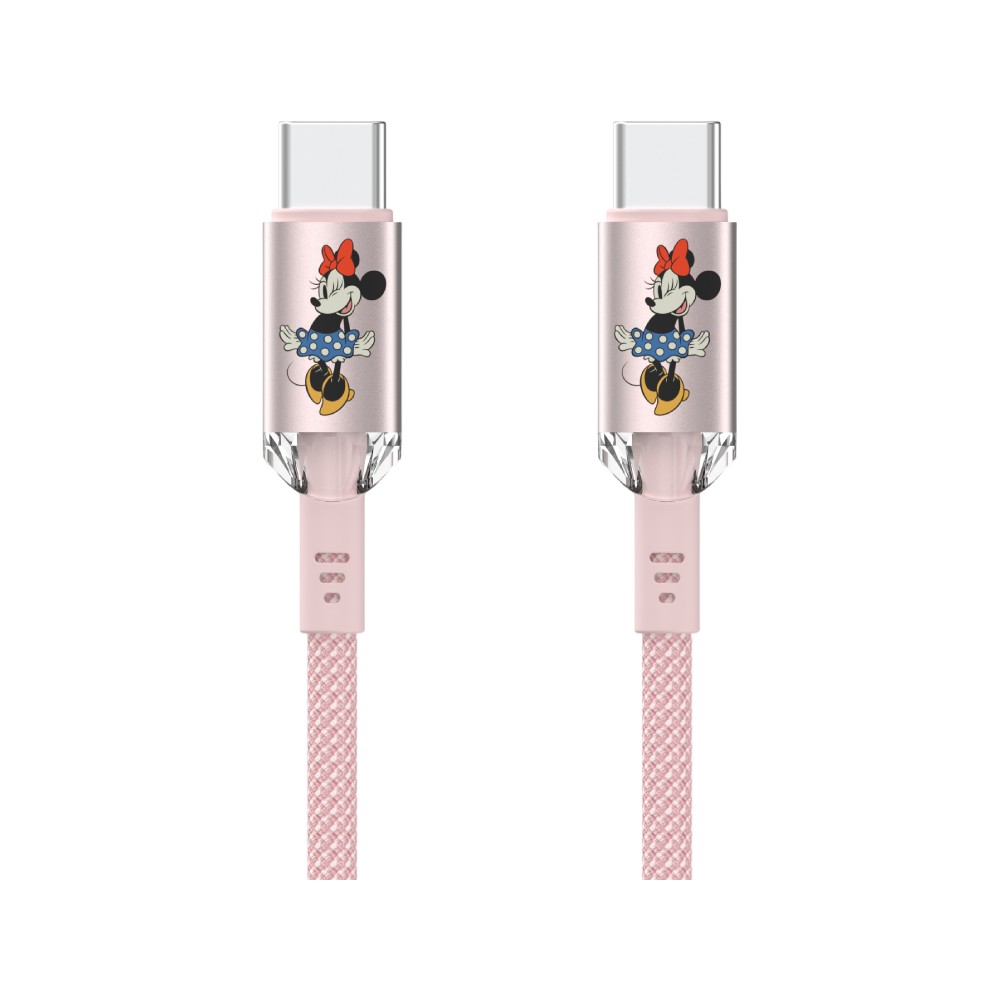 VEGER x Disney สายชาร์จ USB-C to USB-C 65W DATA 1.2M Mickey Pink (M12) (VU-CC25)