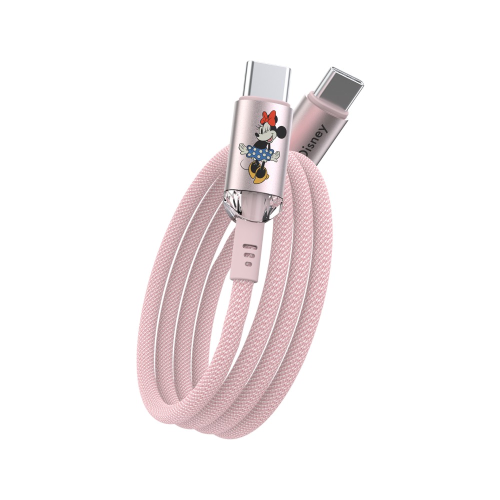 VEGER x Disney สายชาร์จ USB-C to USB-C 65W DATA 1.2M Mickey Pink (M12) (VU-CC25)