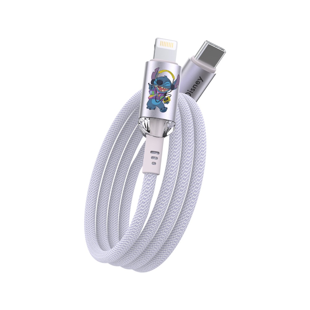 VEGER x Disney สายชาร์จ USB-C to Lightning 27W DATA 1.2M Stitch Purple (S20) (VU-CL25)