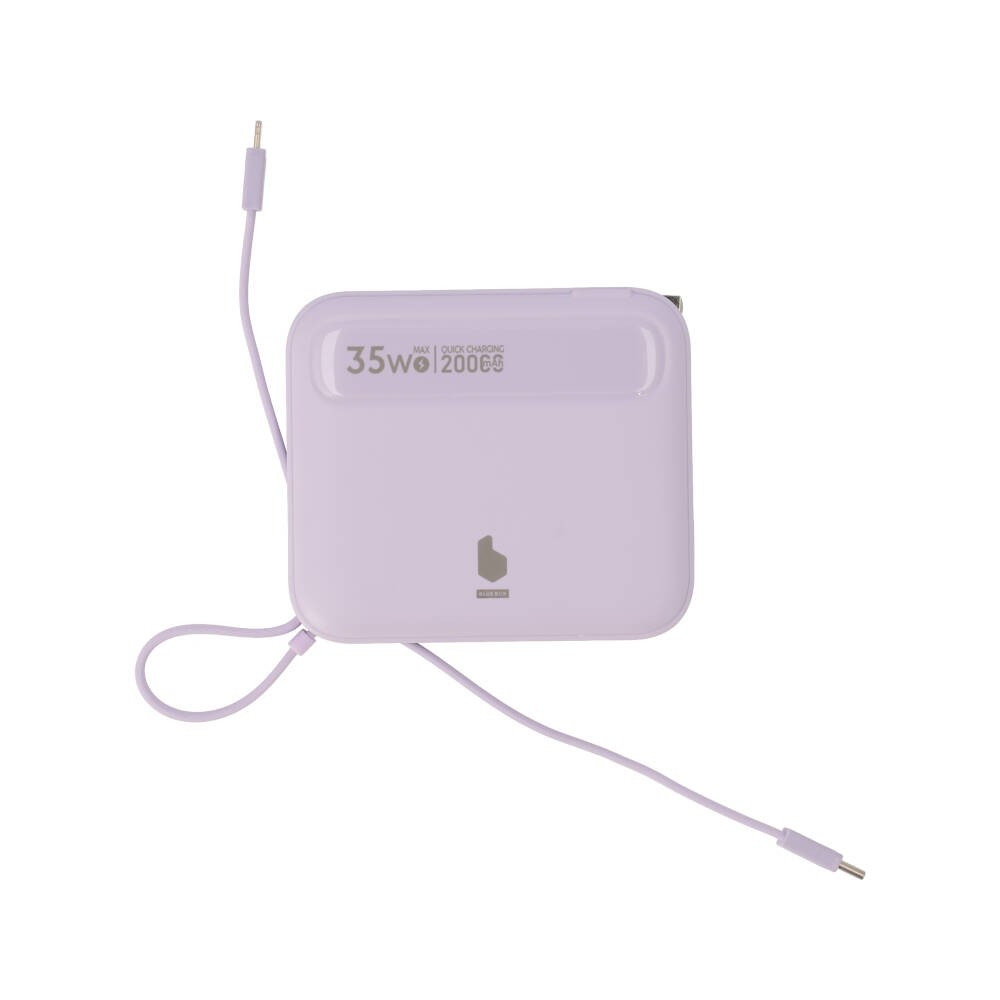 พาวเวอร์แบงค์ Blue Box 20000 mAh built-in Lightning/Type-C cable PD35W Purple (EP-P203) (CCC)