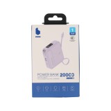 พาวเวอร์แบงค์ Blue Box 20000 mAh built-in Lightning/Type-C cable PD35W Purple (EP-P203) (CCC)