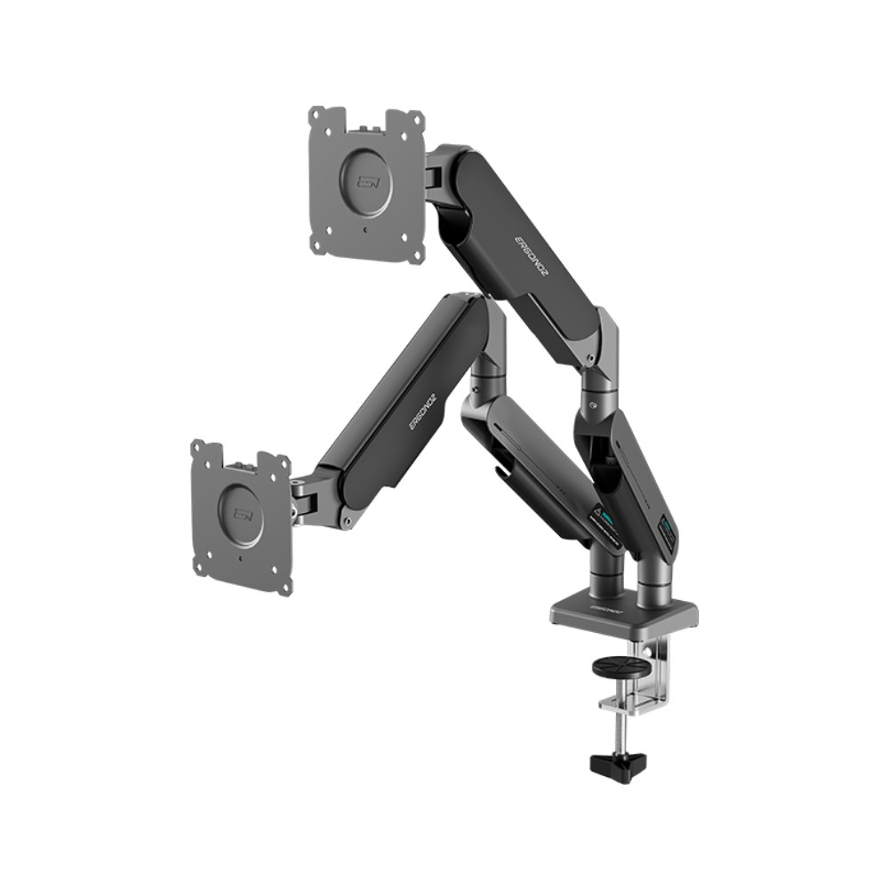 แขนจับจอมอนิเตอร์ ERGONOZ Dual Monitor Arm(EGN-ZEN-0-D-B) Black