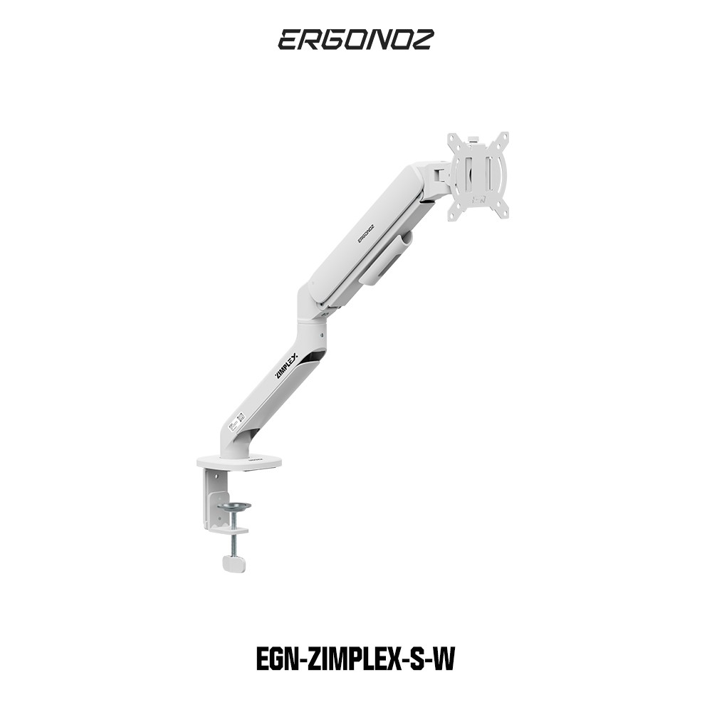 แขนจับจอมอนิเตอร์ ERGONOZ ZIMPLEX Single Monitor Arm (EGN-ZIMPLEX-S-W) White