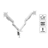 แขนจับจอมอนิเตอร์ ERGONOZ ZIMPLEX Twin Monitor Arm (EGN-ZIMPLEX-D-W) White