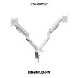 แขนจับจอมอนิเตอร์ ERGONOZ ZIMPLEX Twin Monitor Arm (EGN-ZIMPLEX-D-W) White