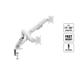 แขนจับจอมอนิเตอร์ ERGONOZ ZIMPLEX Twin Monitor Arm (EGN-ZIMPLEX-D-W) White