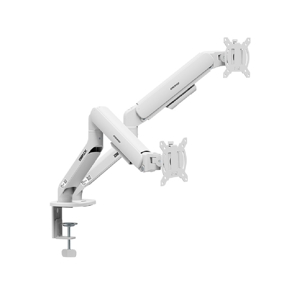 แขนจับจอมอนิเตอร์ ERGONOZ ZIMPLEX Twin Monitor Arm (EGN-ZIMPLEX-D-W) White