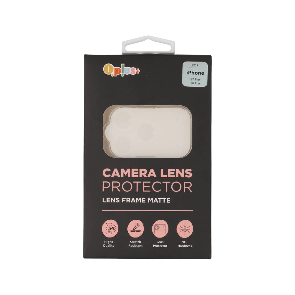 ฟิล์มกันรอยฐานกล้อง QPLUS iPhone 18 Pro Lens Frame Matte (Pack 2pcs)