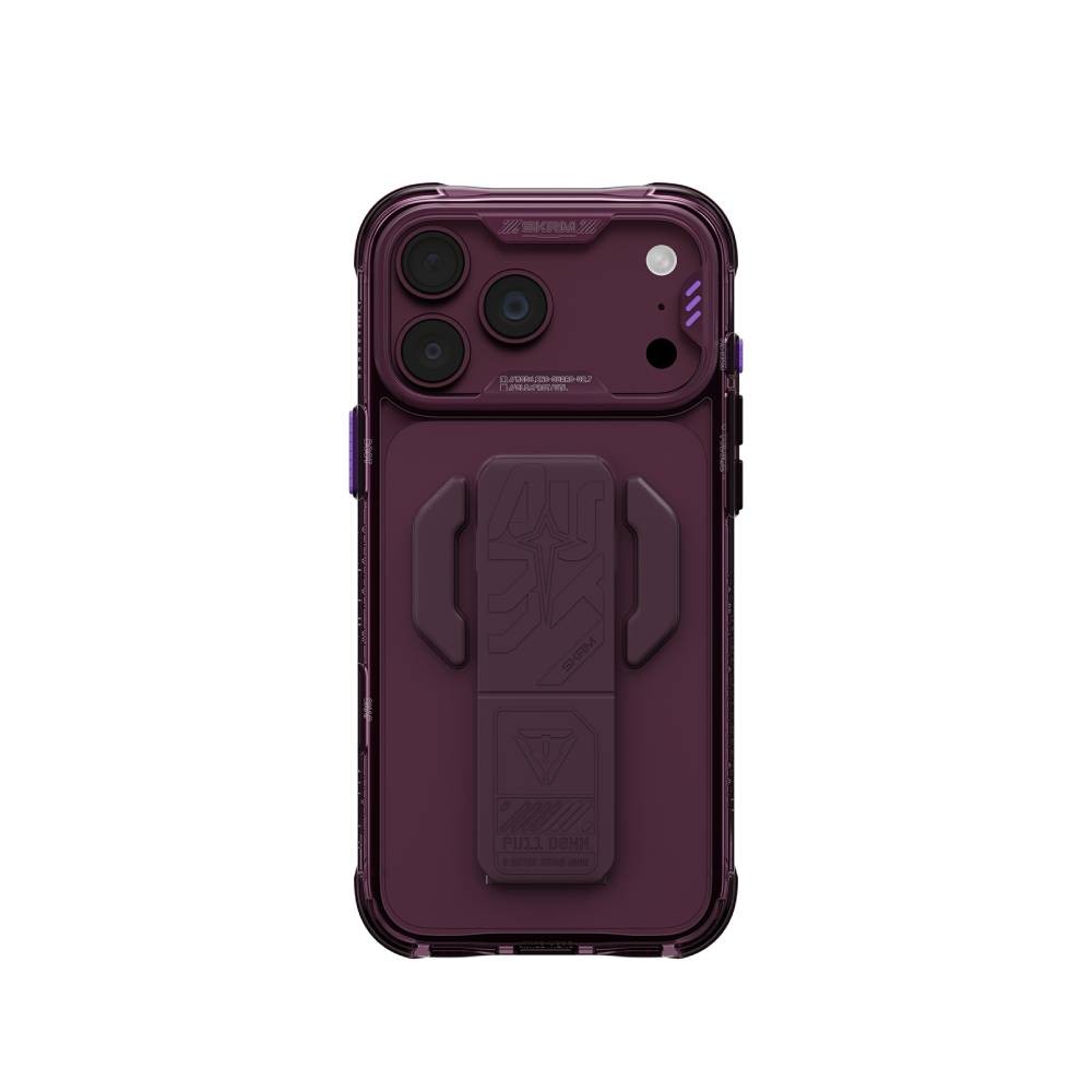 เคส Skinarma iPhone 18 Pro Max Helio CE Magsafe/Silicon/Grip-Stand - Burgundy