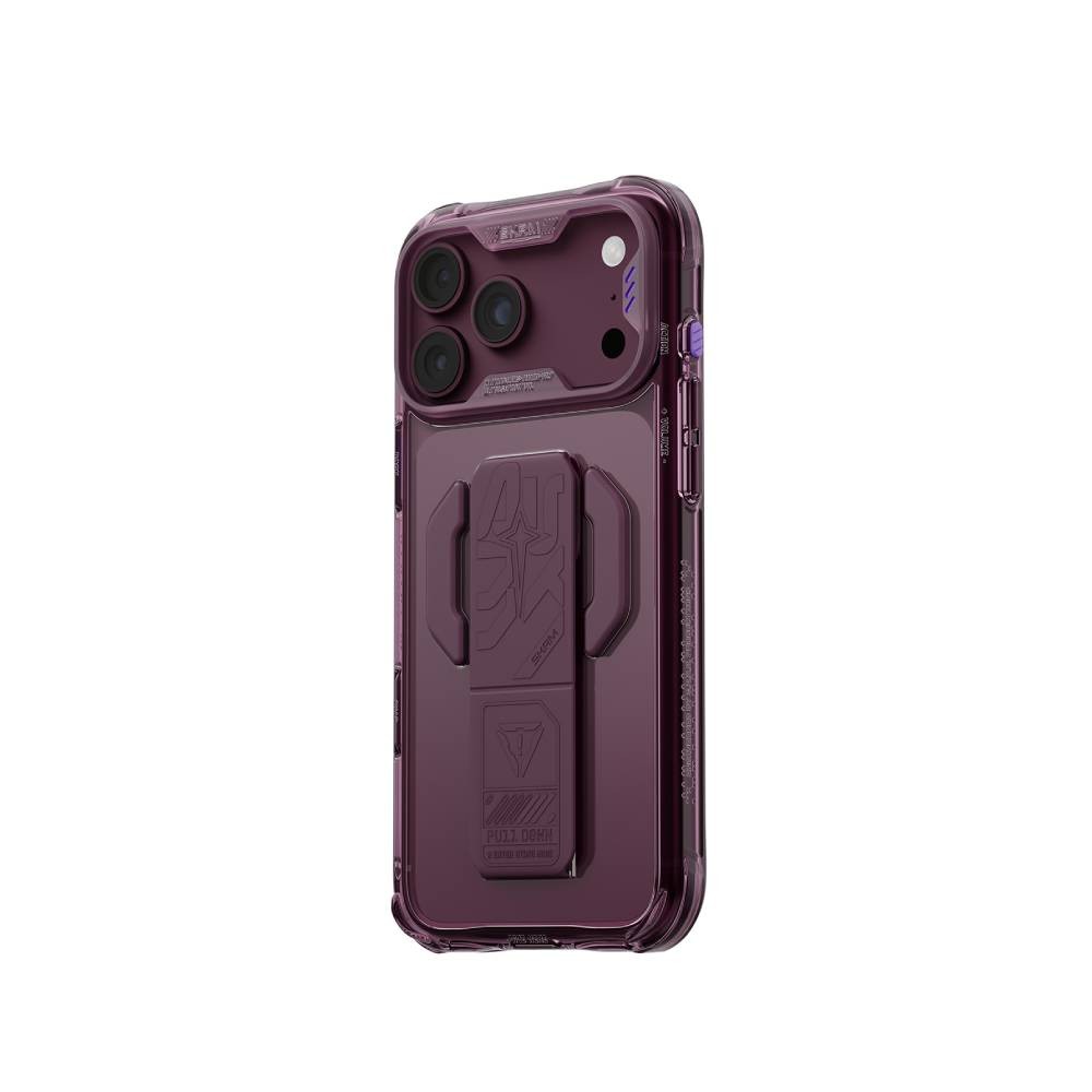 เคส Skinarma iPhone 18 Pro Max Helio CE Magsafe/Silicon/Grip-Stand - Burgundy