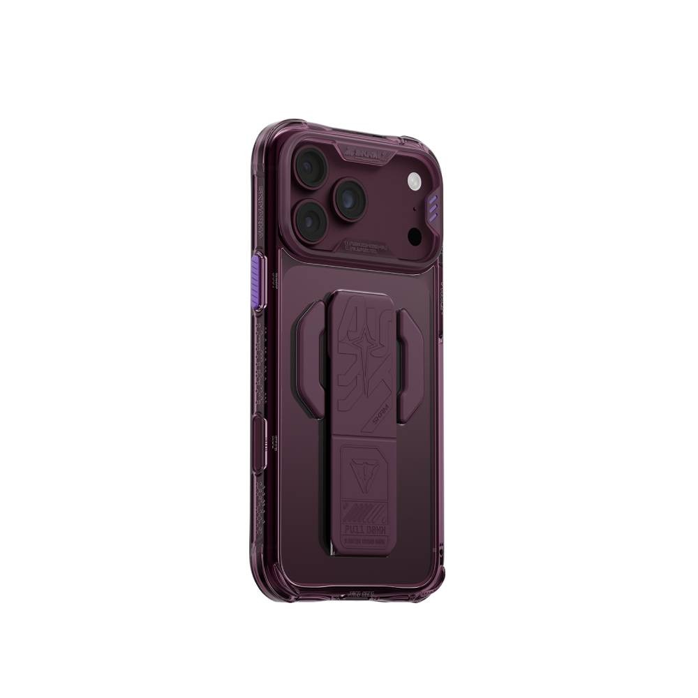 เคส Skinarma iPhone 18 Pro Max Helio CE Magsafe/Silicon/Grip-Stand - Burgundy