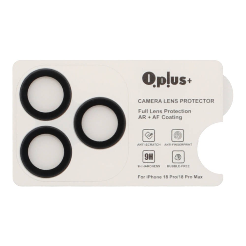 ฟิล์มกันเลนส์ QPLUS iPhone 18 Pro/18 Pro Max Camera Ring Lens Black