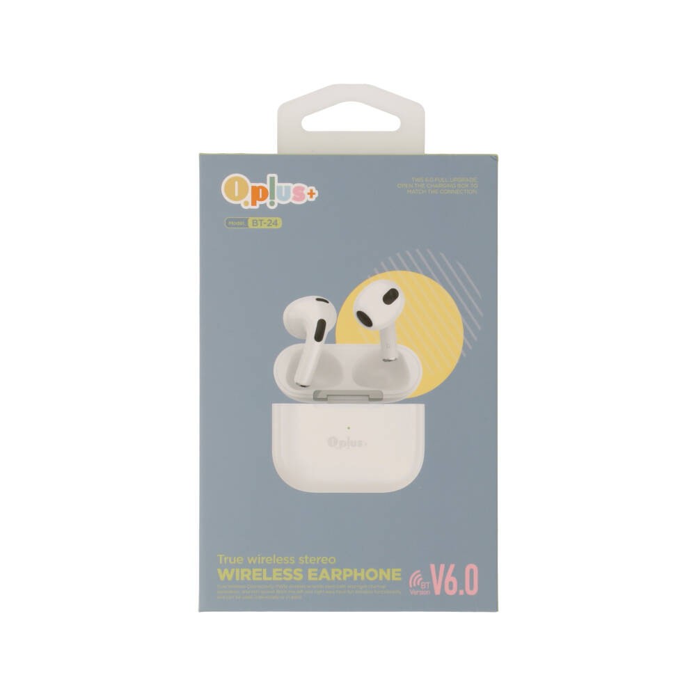 หูฟังไร้สาย QPLUS Stereo BT24 White (Type-C)