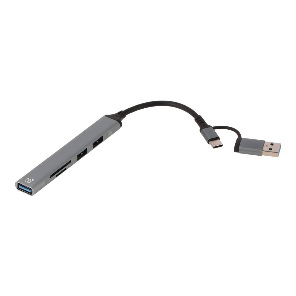 TECHPRO HUB 5-in-2 2xUSB 2.0/USB3.0/Card reader SDTF (HUBTP01)