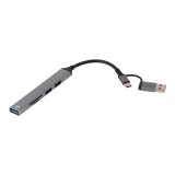 TECHPRO HUB 5-in-2 2xUSB 2.0/USB3.0/Card reader SDTF (HUBTP01)