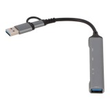 TECHPRO HUB 5-in-2 2xUSB 2.0/USB3.0/Card reader SDTF (HUBTP01)