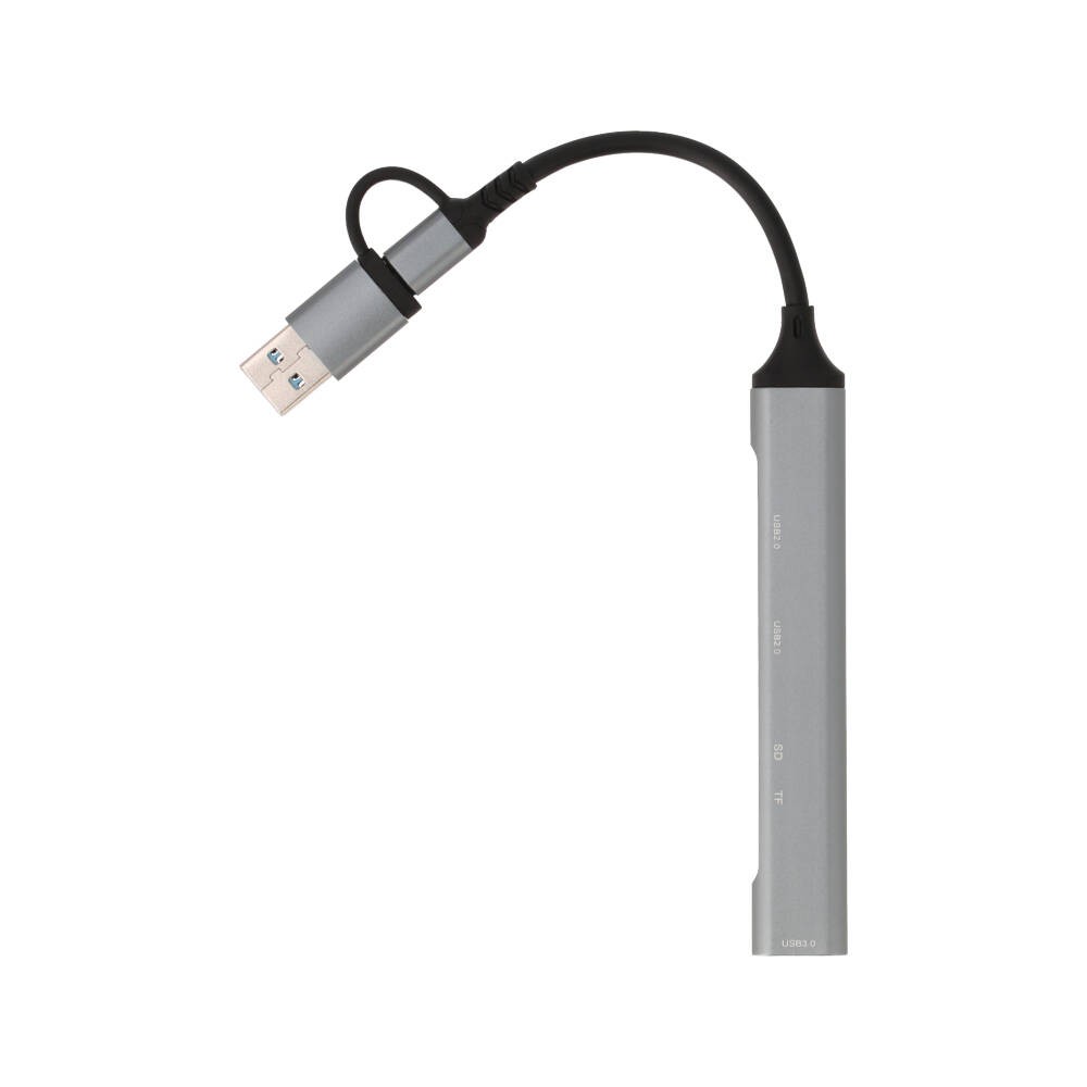 TECHPRO HUB 5-in-2 2xUSB 2.0/USB3.0/Card reader SDTF (HUBTP01)