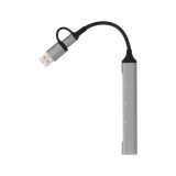 TECHPRO HUB 5-in-2 2xUSB 2.0/USB3.0/Card reader SDTF (HUBTP01)
