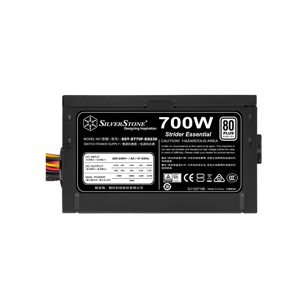 พาวเวอร์ซัพพลาย SILVERSTONE Power Supply Essential ST70F-ES230 700Watt 80 Plus White - 3 Year