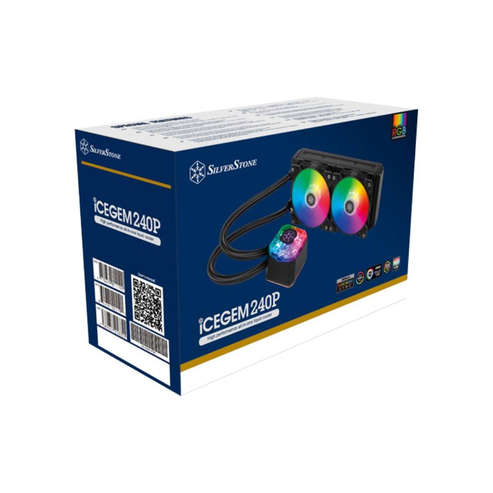 ชุดระบายความร้อนซีพียู Silverstone CPU Liquid Cooler IceGem 240P ARGB